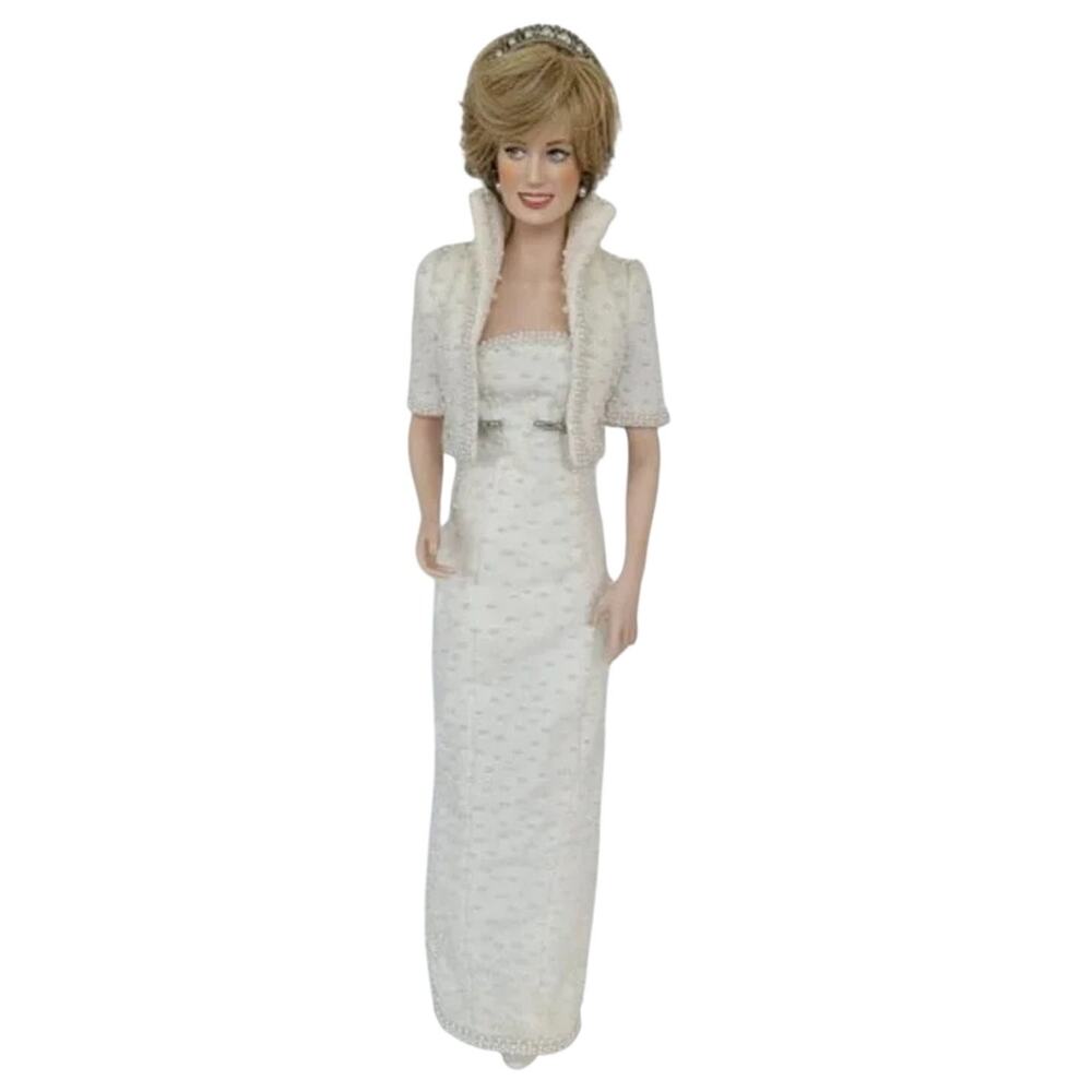 Diana Princess of Wales Porcelain Portrait Doll Franklin Mint Vintage